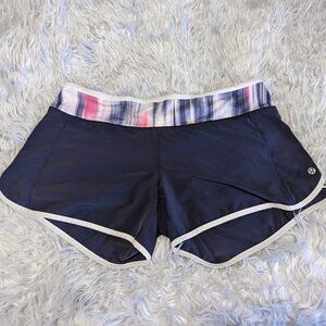 EUC - Lululemon Turbo Run Short - Deep Indigo / White / Mirage